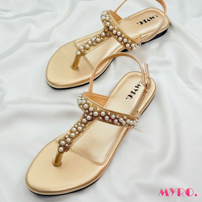 Nazia Gold Thongs - MYRO
