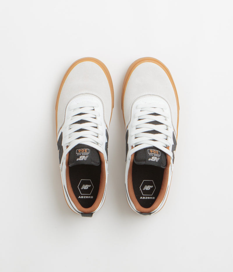 New Balance Numeric 306 Jamie Foy Shoes in Sea Salt and Gum / Black