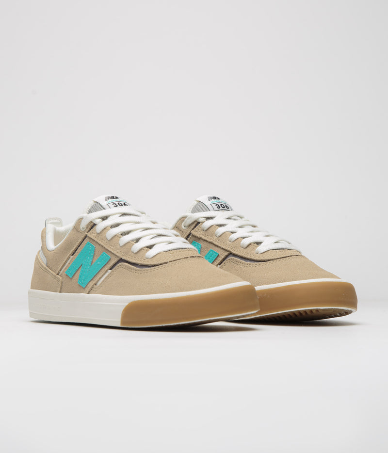 New Balance Numeric 306 Jamie Foy Shoes in Tan and Turquoise