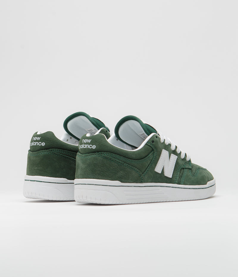 New Balance Numeric 480 Shoes in Forest Green and White