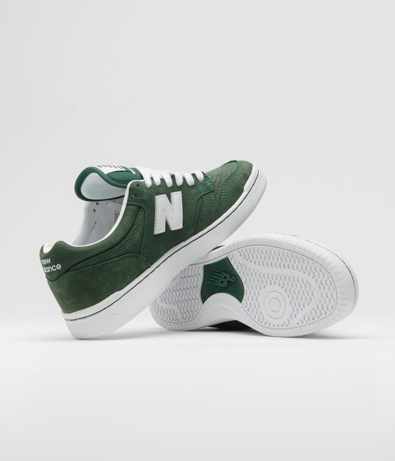 New Balance Numeric 480 Shoes in Forest Green and White