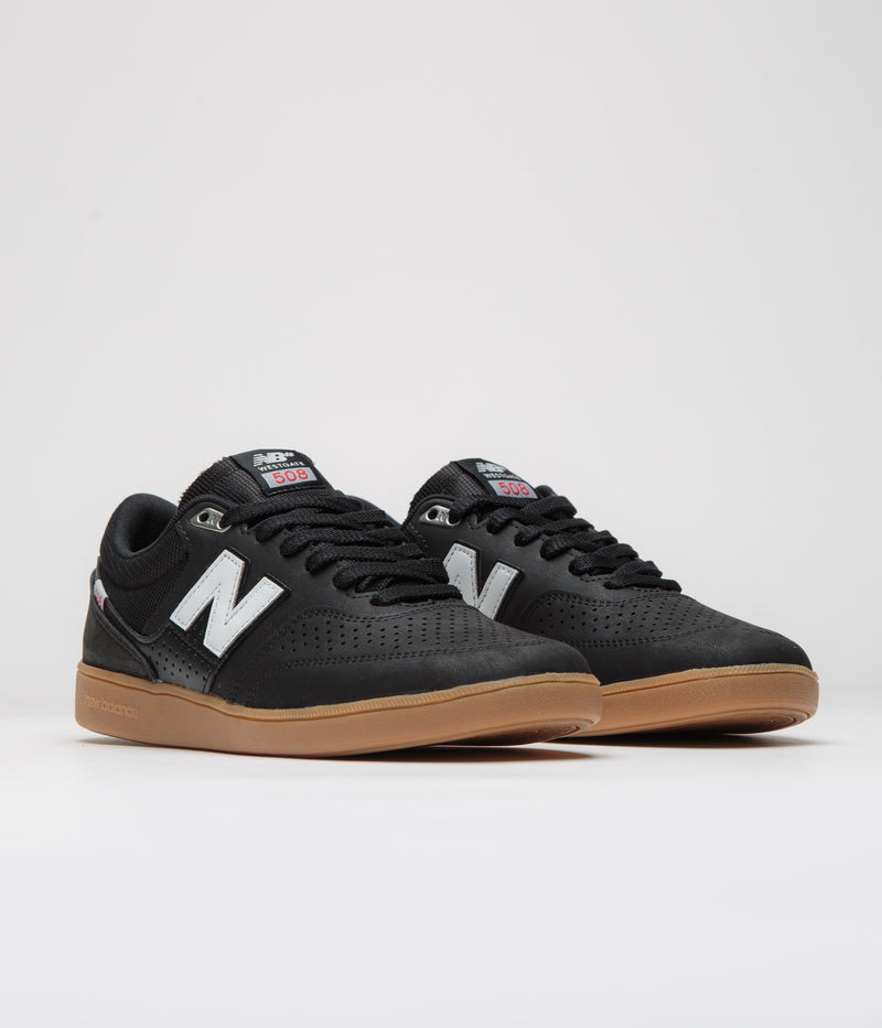 New Balance Numeric 508 Brandon Westgate Shoes in Black and Gum / Black