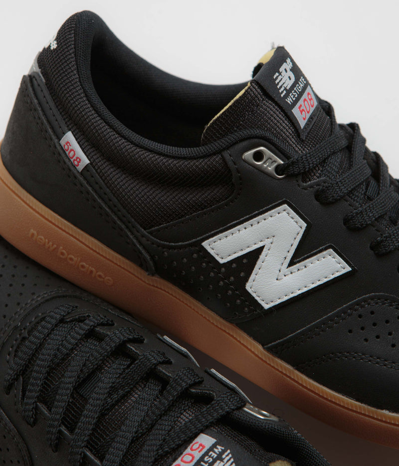 New Balance Numeric 508 Brandon Westgate Shoes in Black and Gum / Black