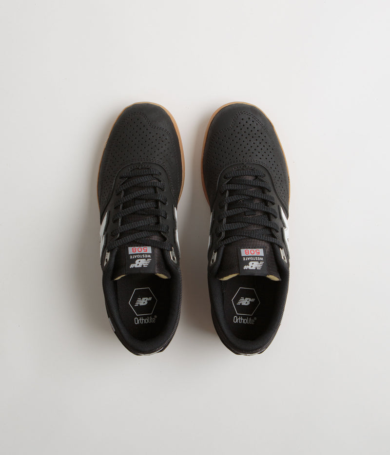 New Balance Numeric 508 Brandon Westgate Shoes in Black and Gum / Black