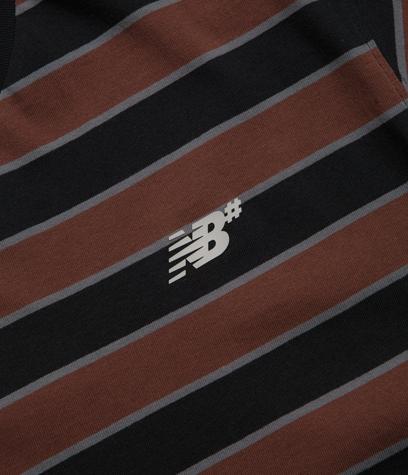 New Balance Numeric Thin Stripe T-Shirt in Black