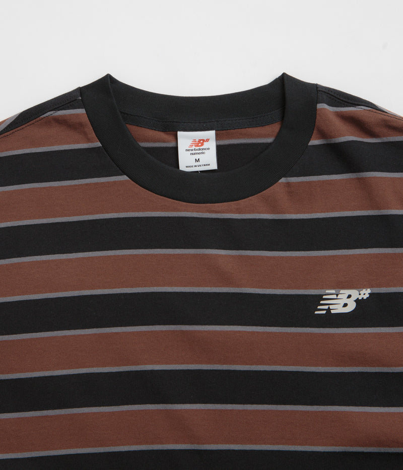 New Balance Numeric Thin Stripe T-Shirt in Black