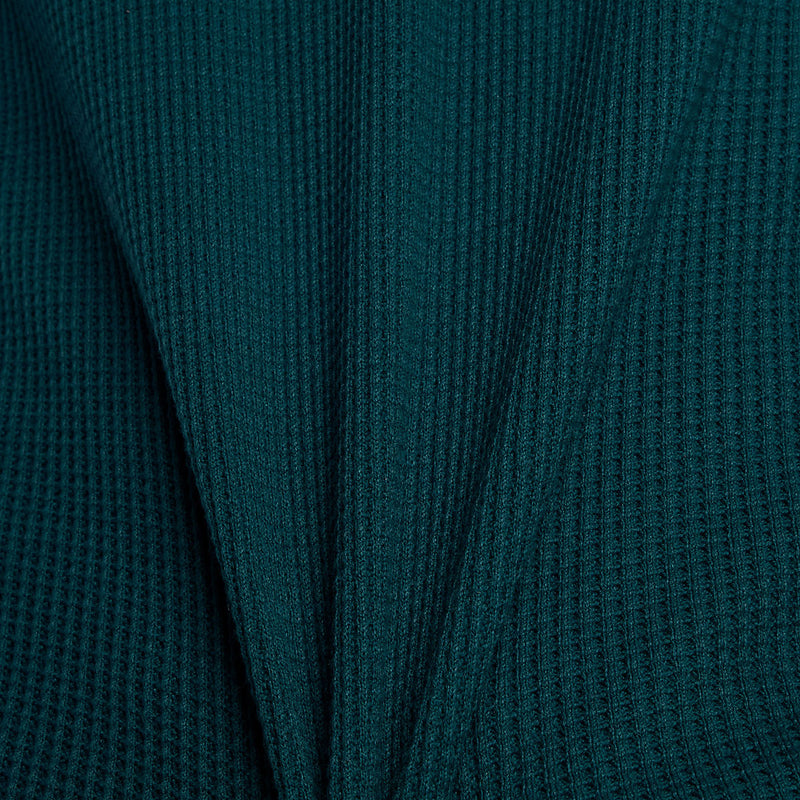 New Balance Numeric Waffle Knit Long Sleeve Henley Shirt - Medusa Green