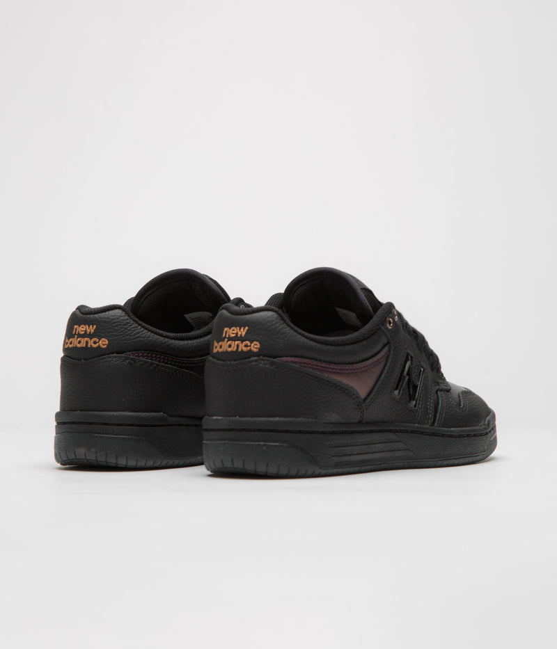 New Balance Numeric x Bronze 56K 480 Shoes in Black and Black