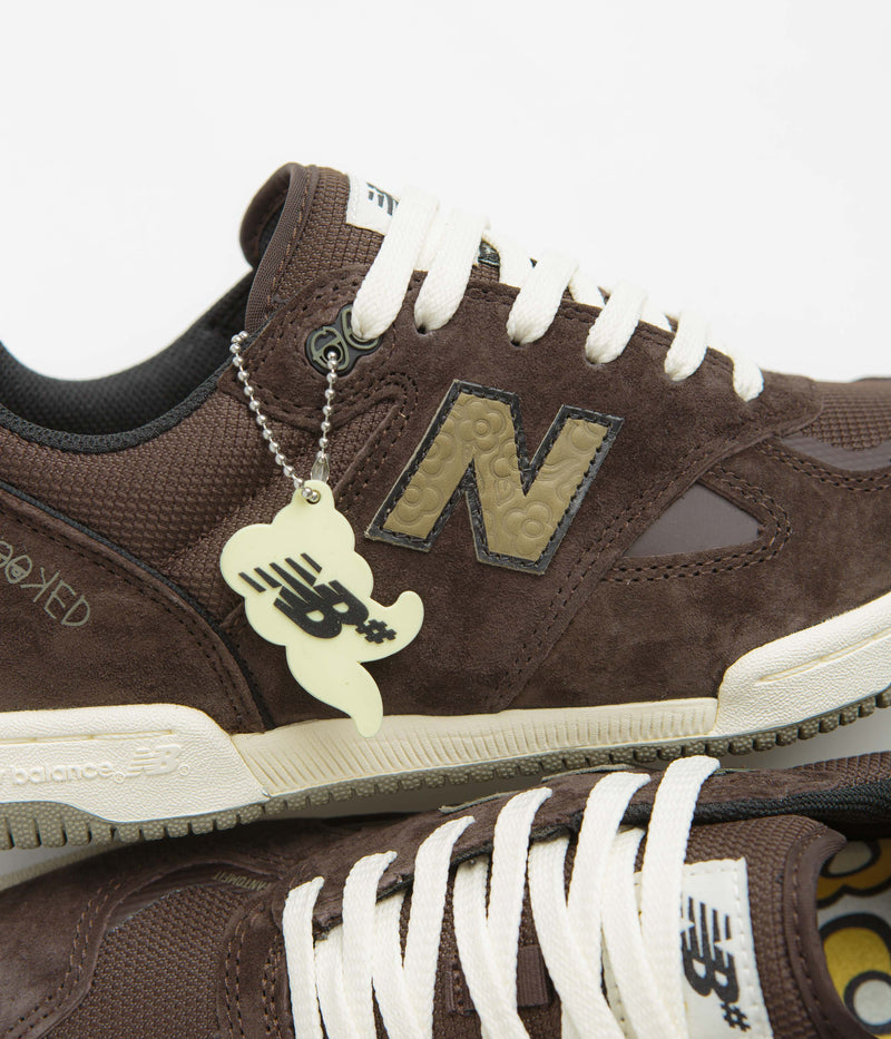 New Balance Numeric x Krooked 600 Tom Knox Shoes in Chocolate