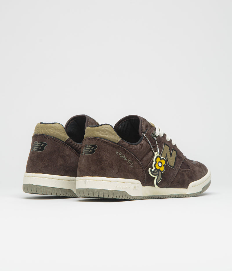 New Balance Numeric x Krooked 600 Tom Knox Shoes in Chocolate