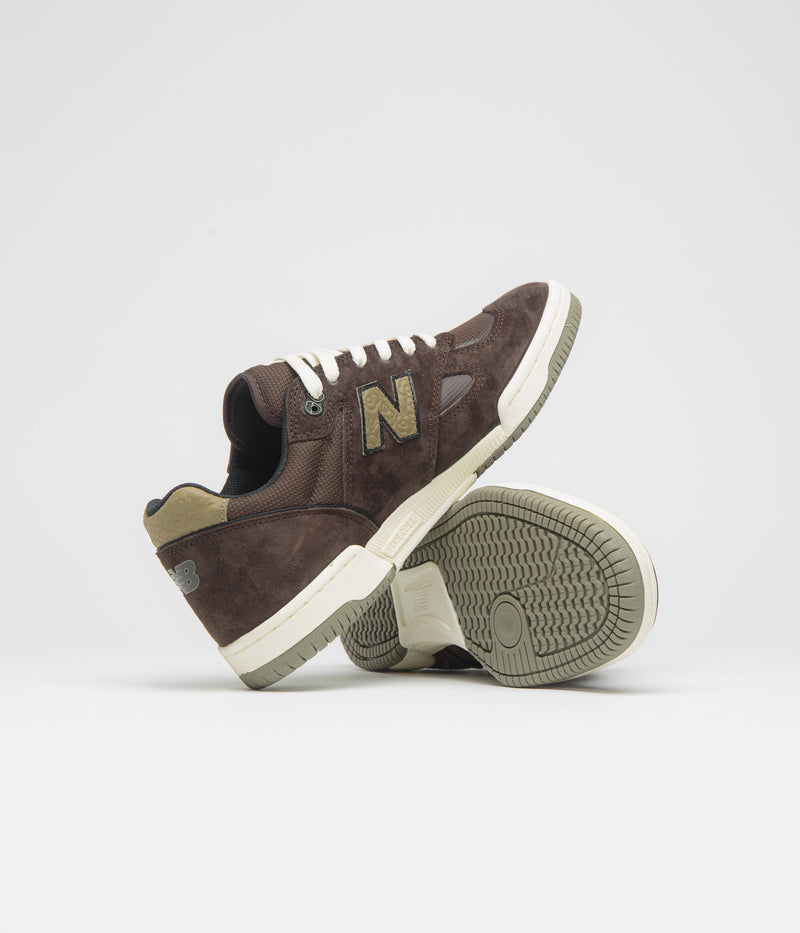 New Balance Numeric x Krooked 600 Tom Knox Shoes in Chocolate