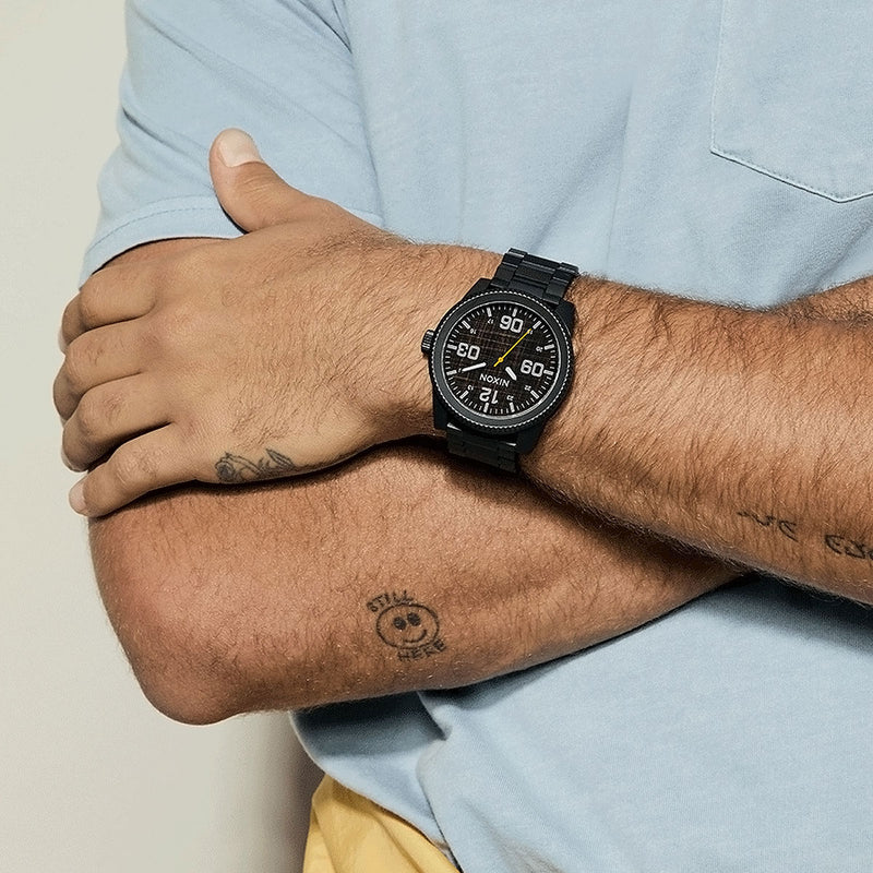 Nixon Corporal Stainless Steel Watch - Super Black/Black Top