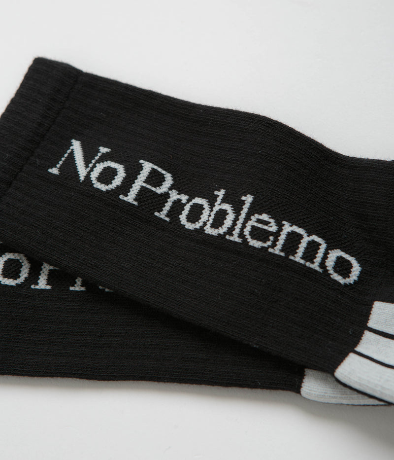No Problemo Logo Socks in Black