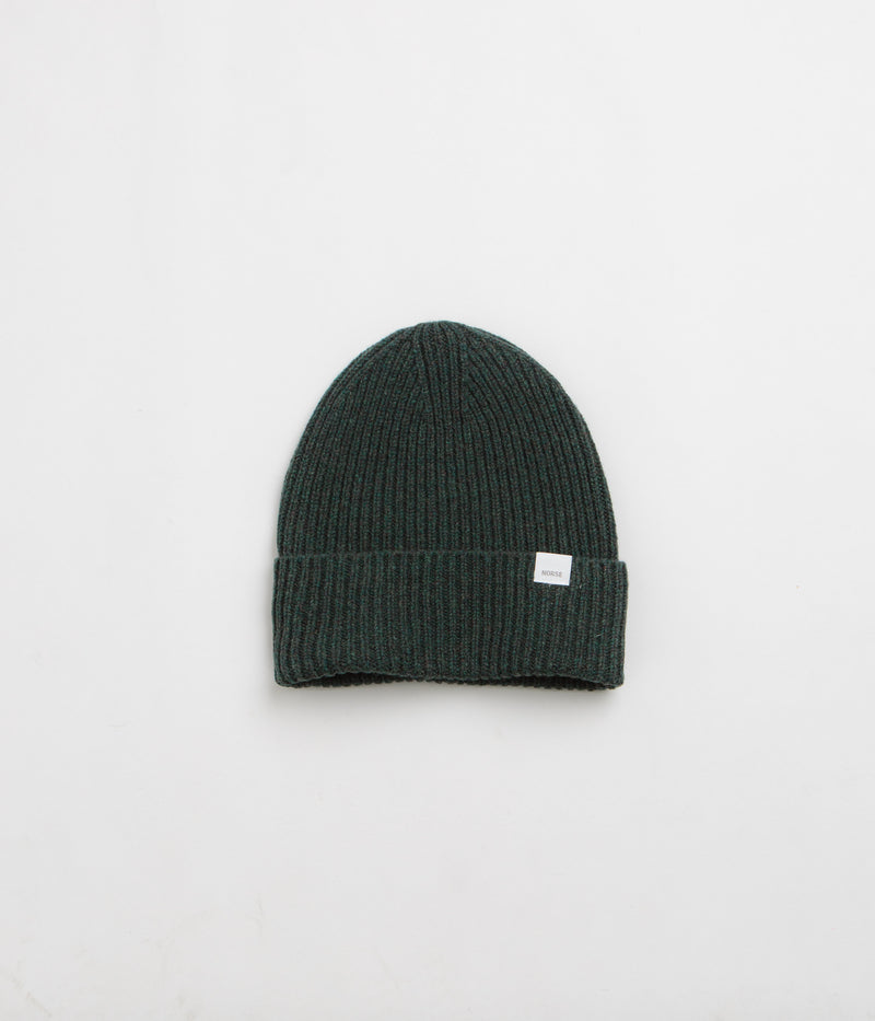 Norse Projects Merino Lambswool Beanie in Forrest