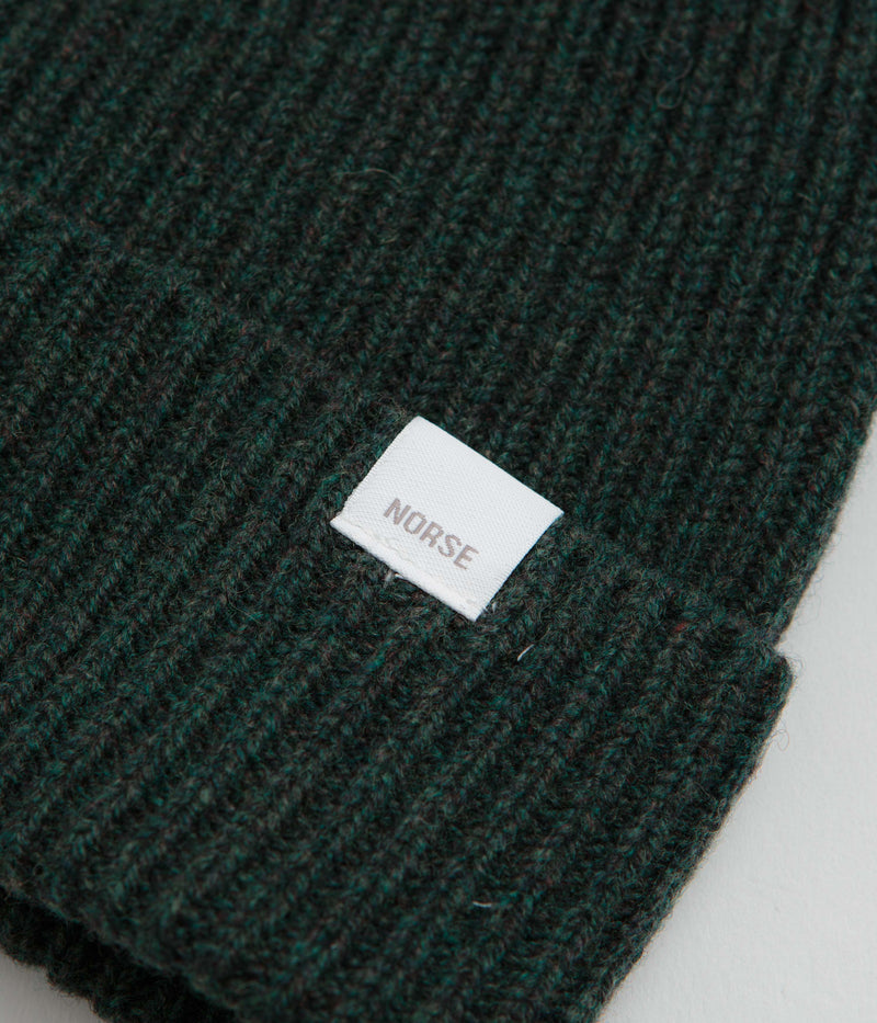 Norse Projects Merino Lambswool Beanie in Forrest