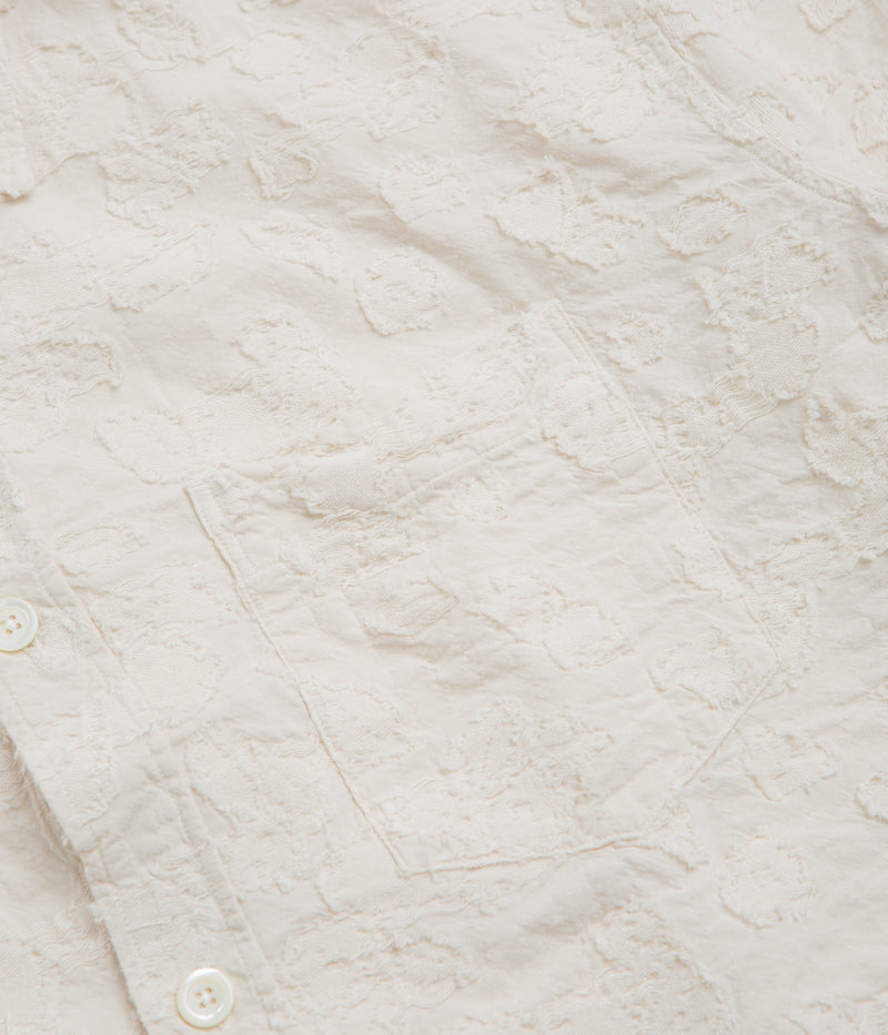 Norse Projects Ole Oversized Fil Coupe Short Sleeve Shirt in Ecru