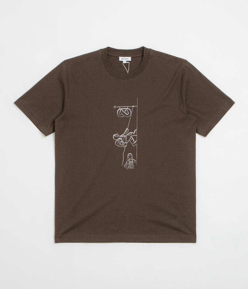 Norse Projects x Daniel Frost Baker Ascent T-shirt in Seal Brown