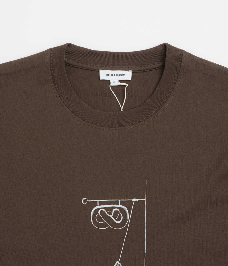 Norse Projects x Daniel Frost Baker Ascent T-shirt in Seal Brown