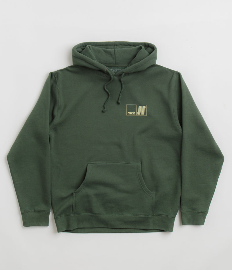 North N Logo Hoodie in Pine Green and Amber