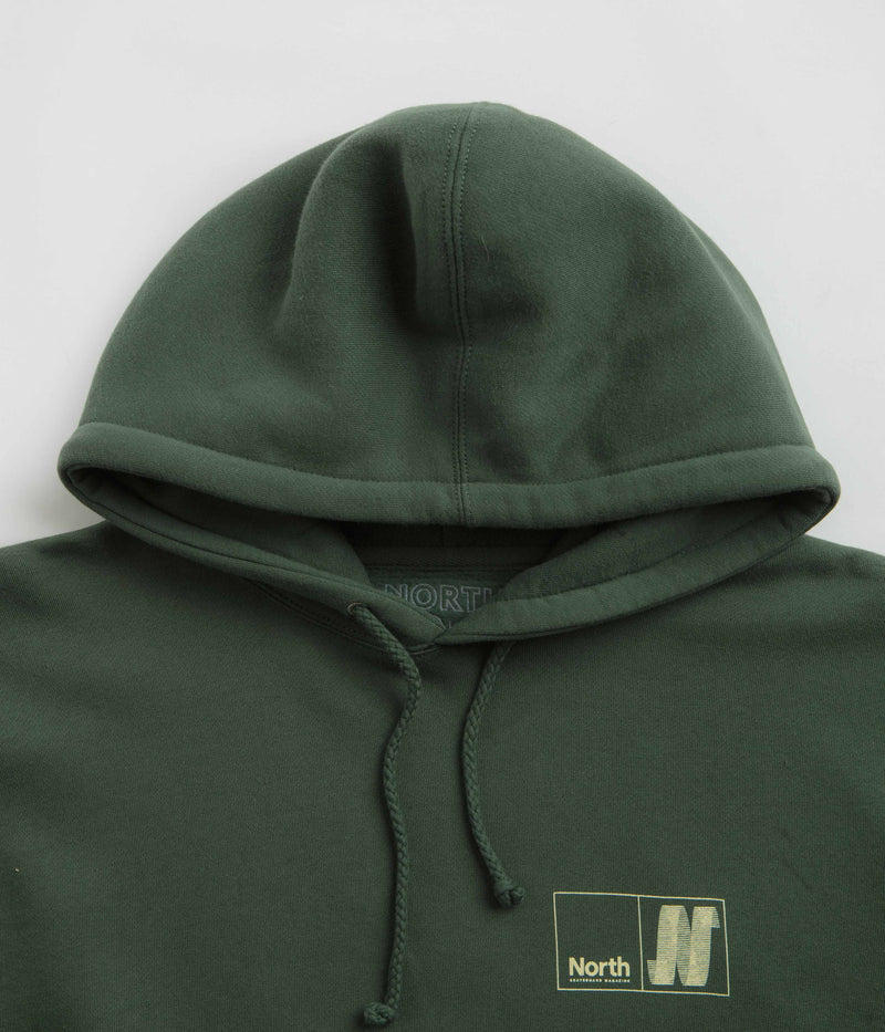North N Logo Hoodie in Pine Green and Amber