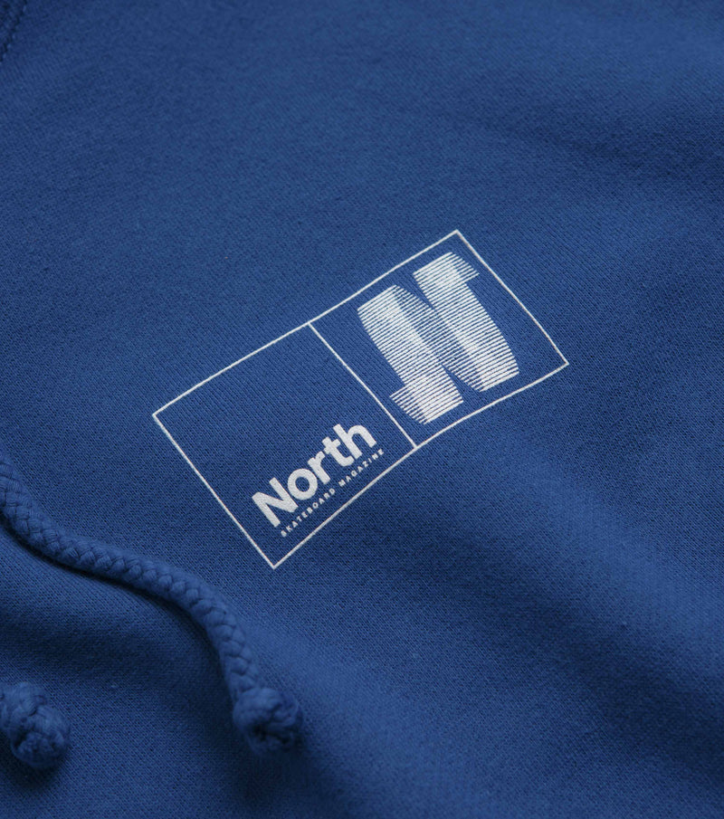 North N Logo Hoodie in Royal Blue and White