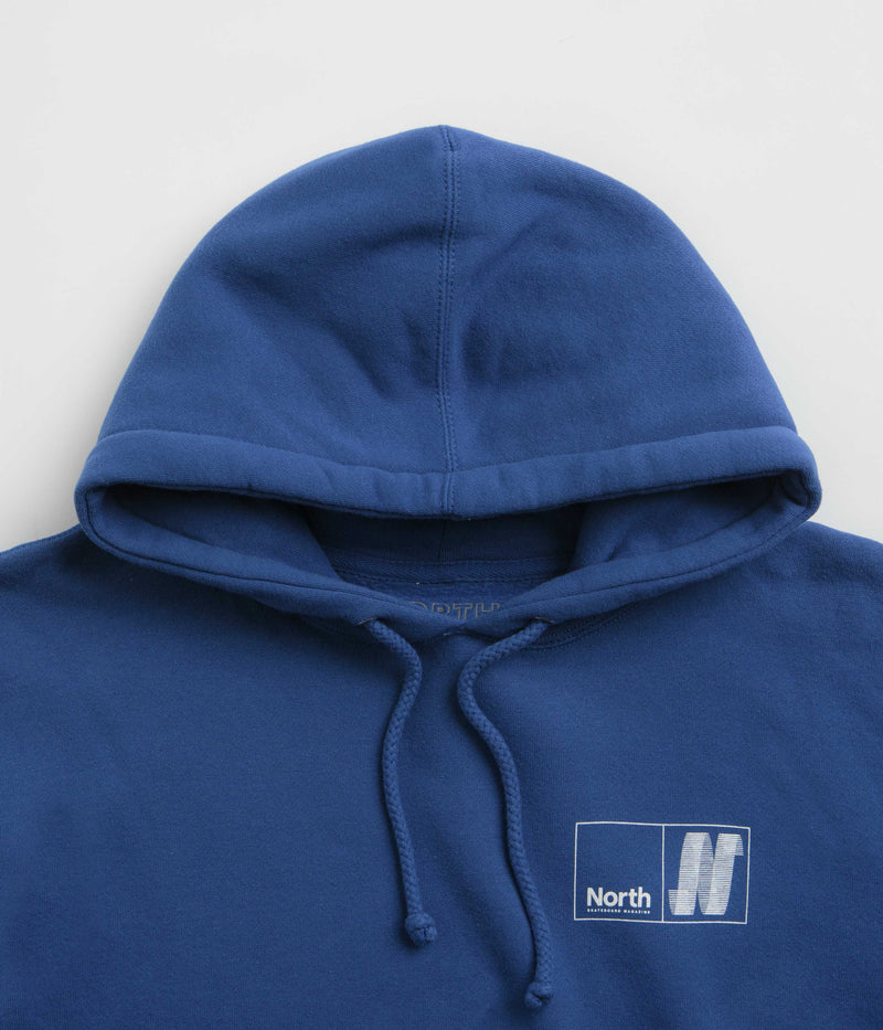 North N Logo Hoodie in Royal Blue and White