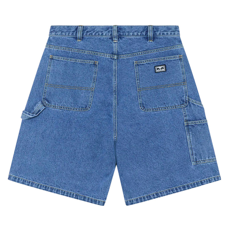 Obey Bigwig Carpenter Denim Shorts - Light Indigo Classic