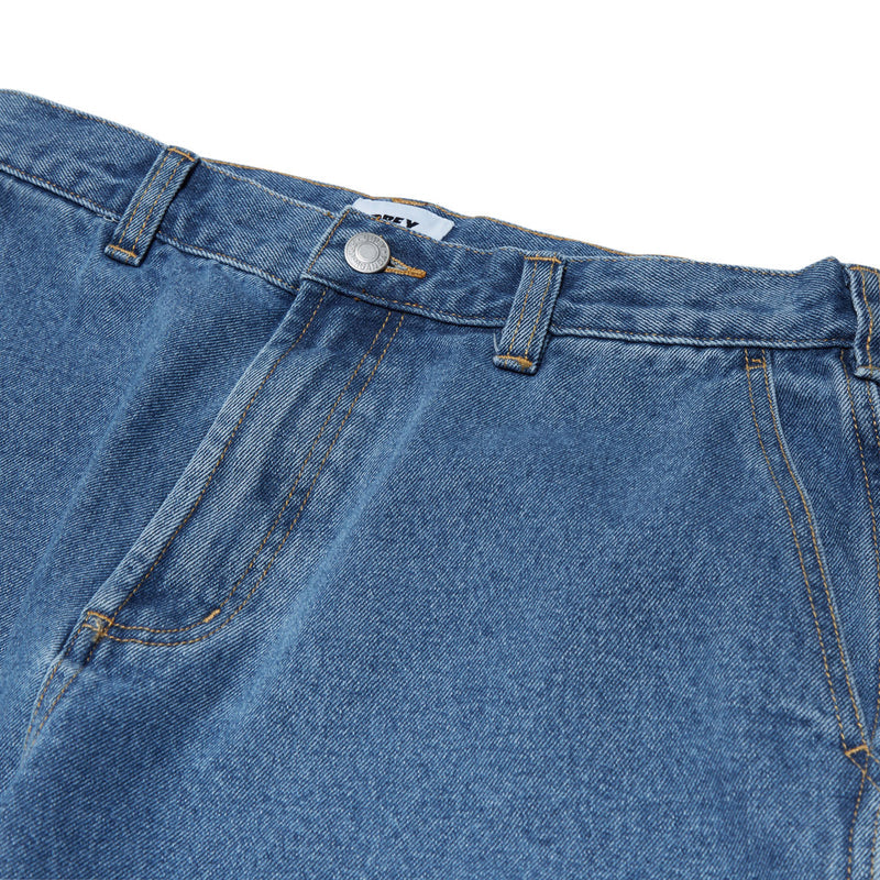 Obey Bigwig Carpenter Denim Shorts - Light Indigo Classic