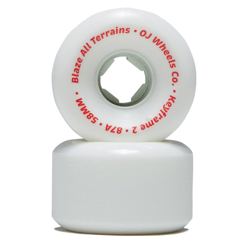 OJ Keyframe 2 87a Skateboard Wheels - White - 58mm