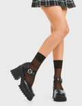 FLOWER GIRL
  
  On The Fence Chunky Mary Jane Shoes in Black Faux Leather. These vegan western Boots feature a silver flower buckle and a shark teeth grip sole, very classy. Made with eco-friendly materials and 100% cruelty-free, these boots are as ethical as they are edgy!
  
  
  - Chunky Platform
  - Ankle length
  - Shark teeth grip
  - Silver flower buckle
  - Rounded toe 
  - 100% vegan 
  
  SKU: LMF 3720 - BlackPU