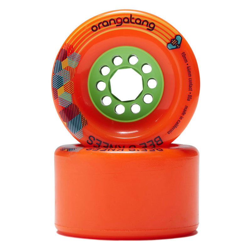 Orangatang Bee's Knees 80a Longboard Wheels - Orange - 90mm