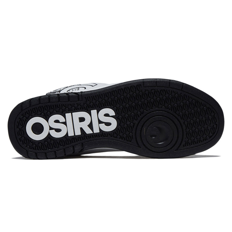 Osiris Troma Alt Shoes - White/Black/Skull
