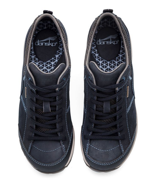 Paisley Navy Milled Nubuck