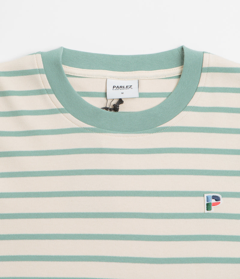 Parlez Shore YD Stripe Long Sleeve T-Shirt in Sage Shore