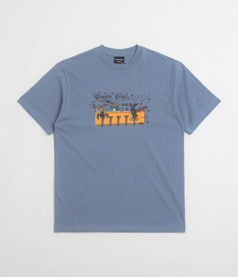 Pass Port Closin' Time T-Shirt in Washed Out Blue