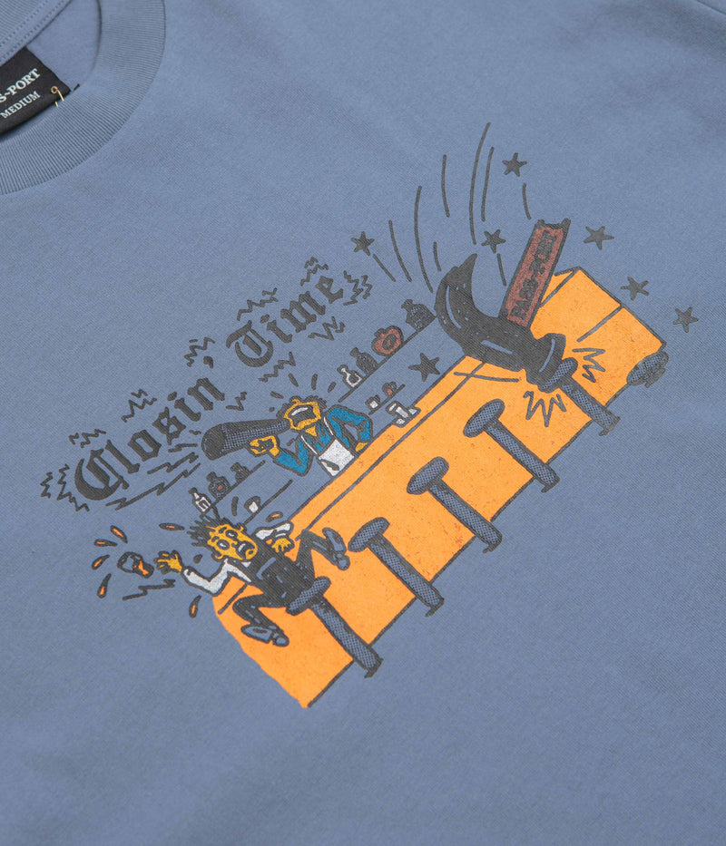 Pass Port Closin' Time T-Shirt in Washed Out Blue