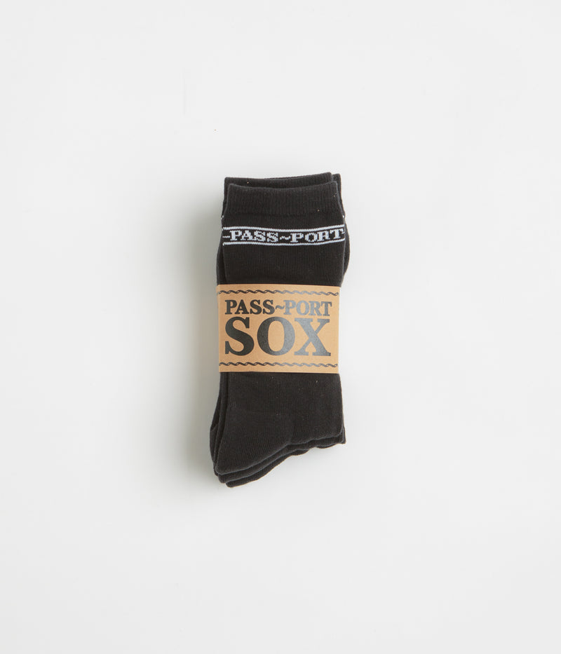 Pass Port Hi Sox Socks (3 Pack) in Black