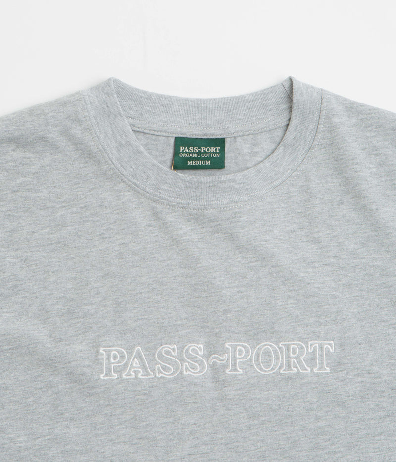 Pass Port Official Organic T-Shirt in Heather Grey