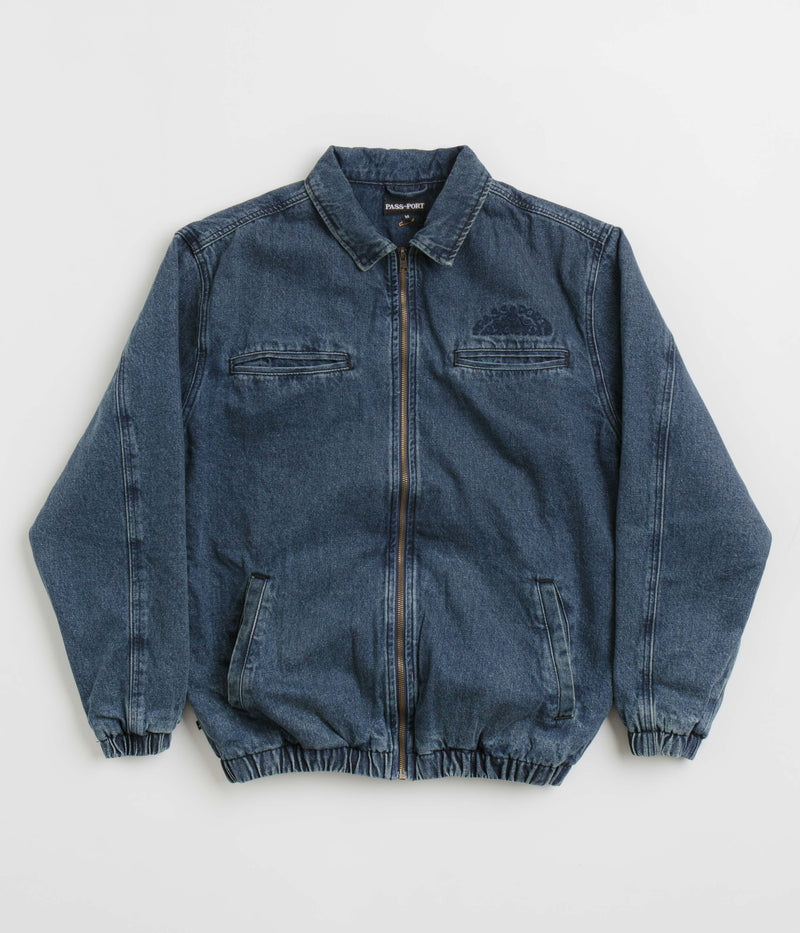 Pass Port Vineyard Birds Denim Delivery Jacket in Washed Indigo