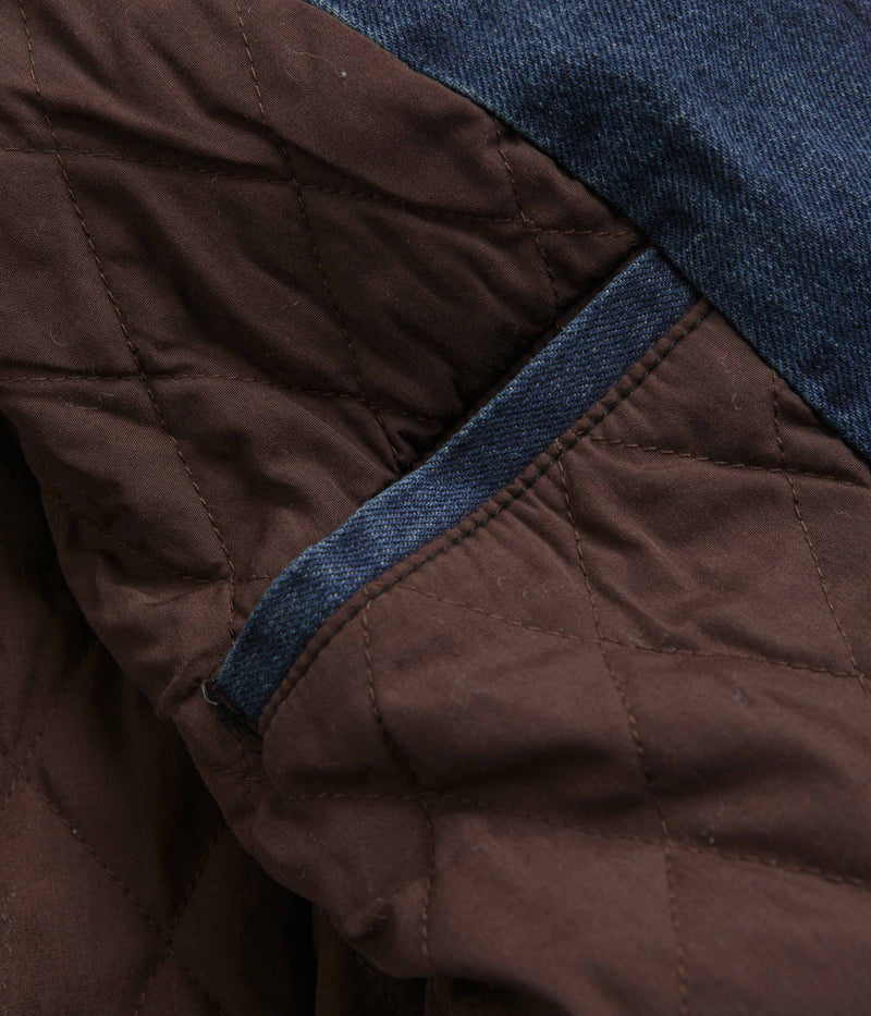 Pass Port Vineyard Birds Denim Delivery Jacket in Washed Indigo