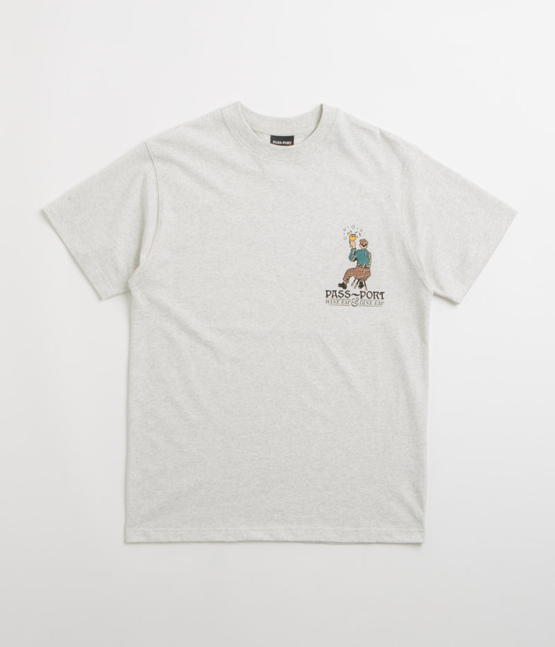 Pass Port Wine Em T-Shirt in Ash