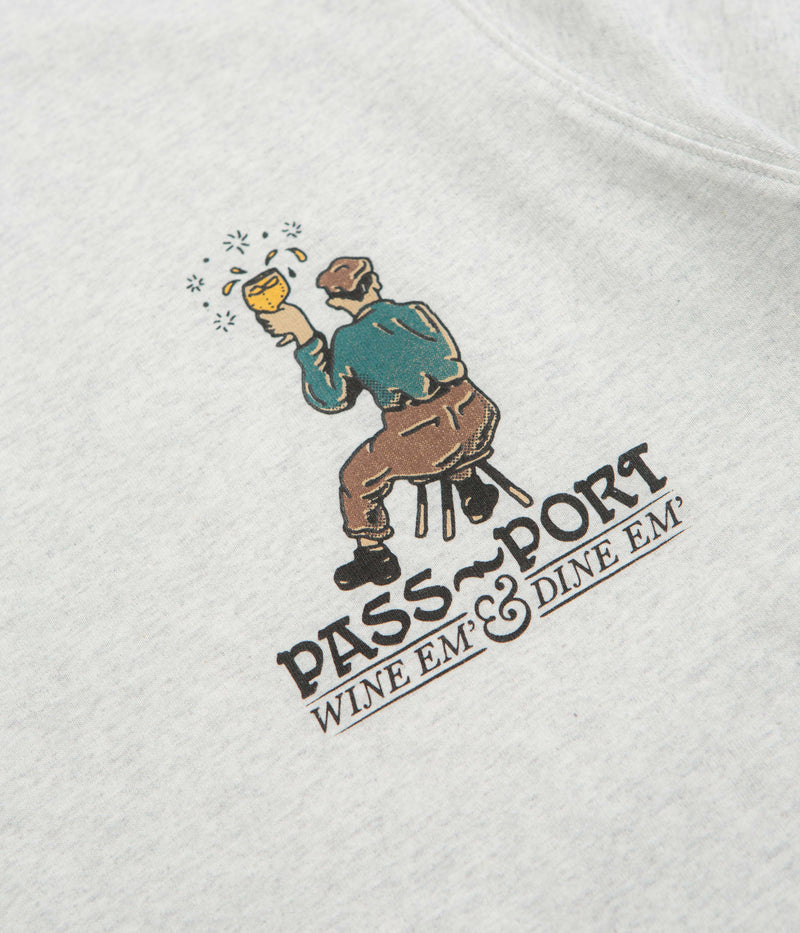Pass Port Wine Em T-Shirt in Ash