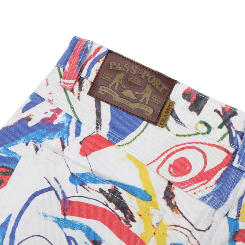 Passport Goes Around Workers Club Classic Jeans - Multi