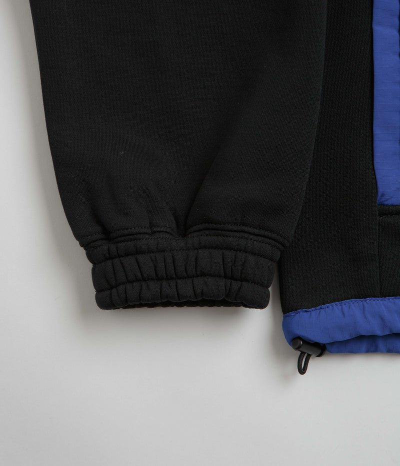 Pasteelo Contrast 1/4 Zip Sweatshirt in Black and Royal