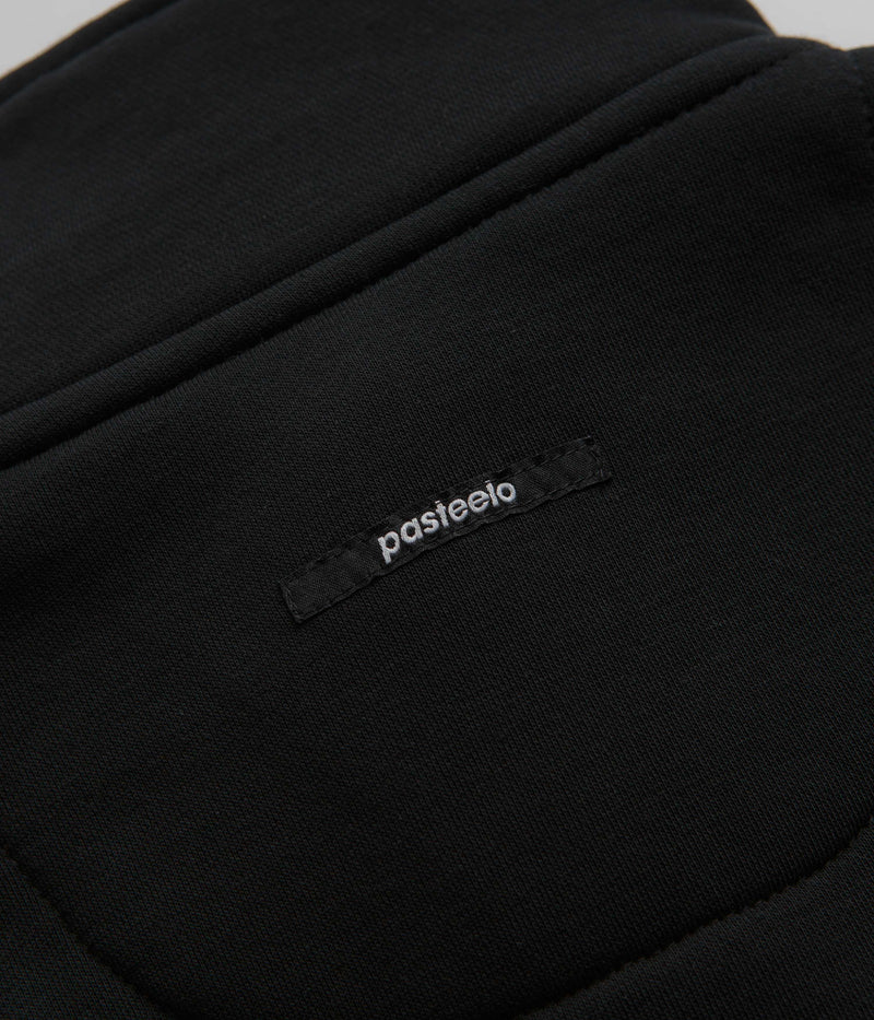 Pasteelo Contrast 1/4 Zip Sweatshirt in Black and Royal