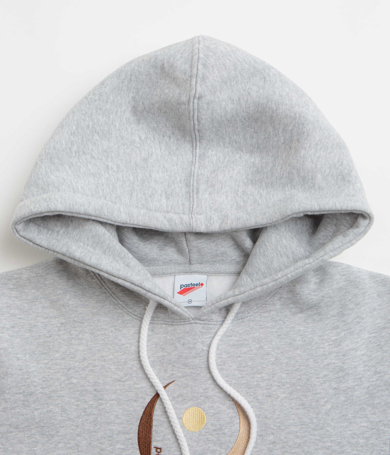 Pasteelo Embroidered Play Hoodie in Heather Grey