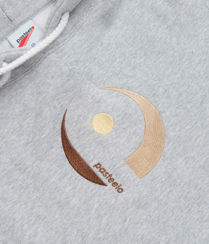 Pasteelo Embroidered Play Hoodie in Heather Grey