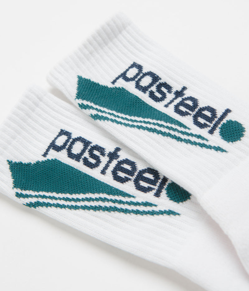 Pasteelo O.G. Socks in White and Green