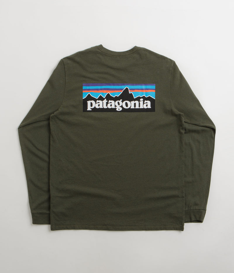 Patagonia P-6 Logo Responsibili-Tee Long Sleeve T-Shirt in Torrey Pine Green