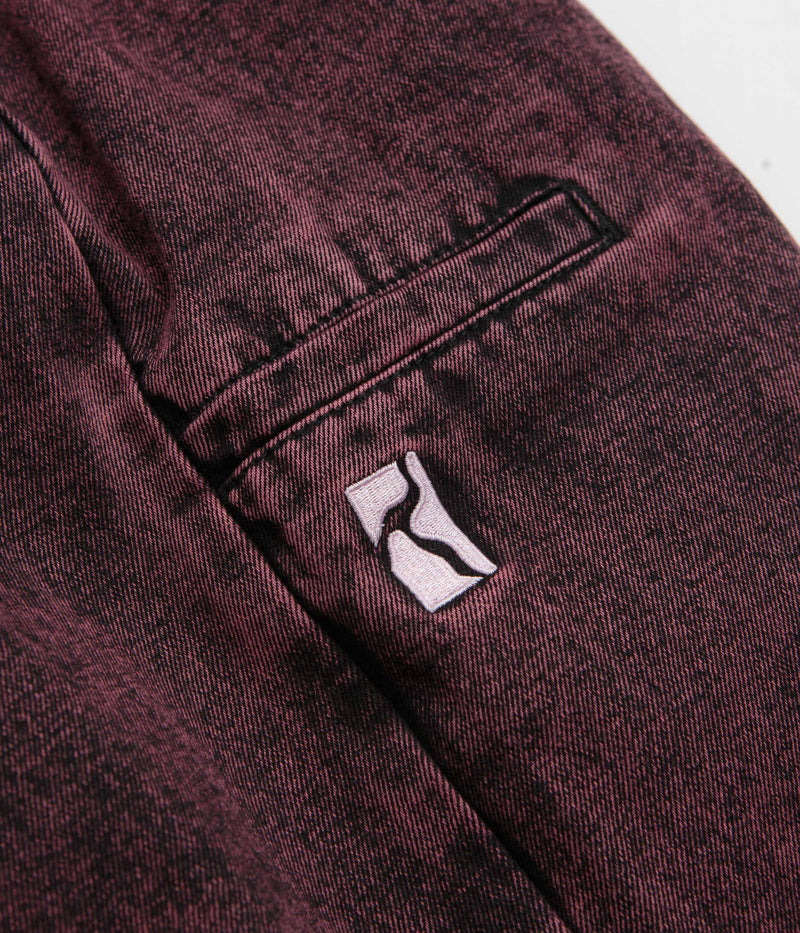 Poetic Collective Denim Balloon Pants in Red Acid Wash